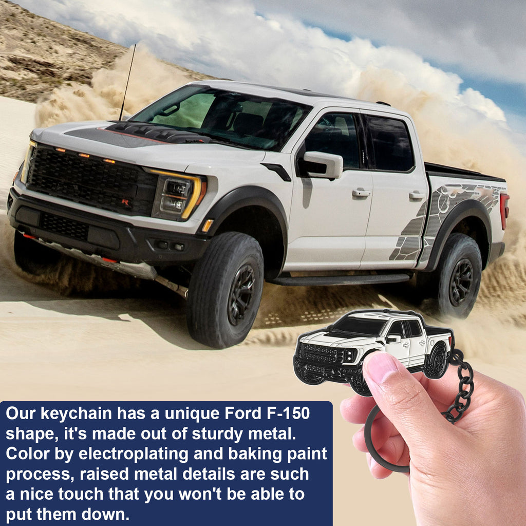For Ford F-150 Raptor Car Keychain Key Chains Pickup Truck Keyring Accessories Key Fob Emblem