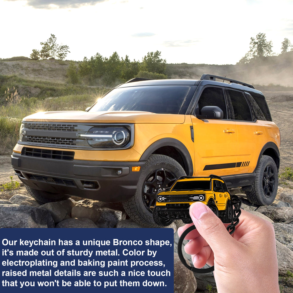 For Bronco Sport Car Keychain Key Chains Keyring Accessories Key Fob Emblem