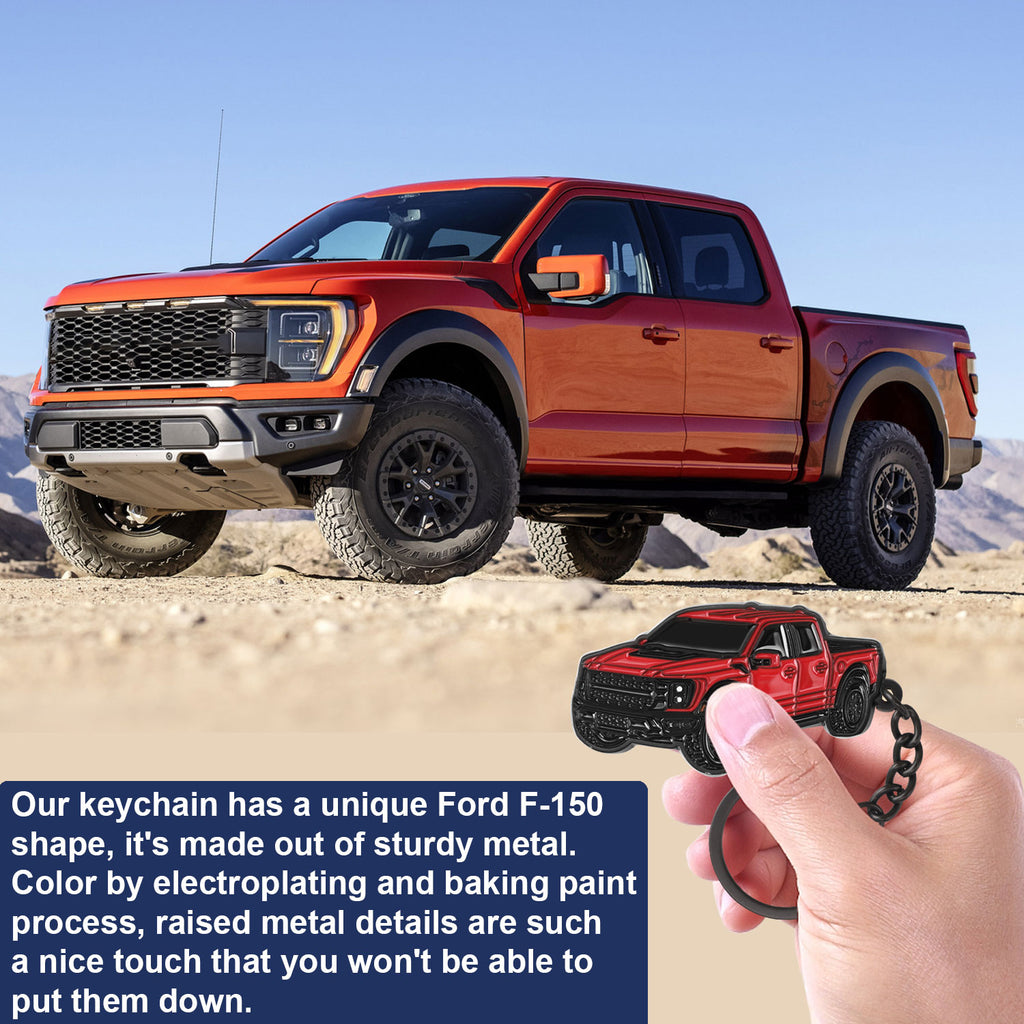 For Ford F-150 Raptor Car Keychain Key Chains Pickup Truck Keyring Accessories Key Fob Emblem
