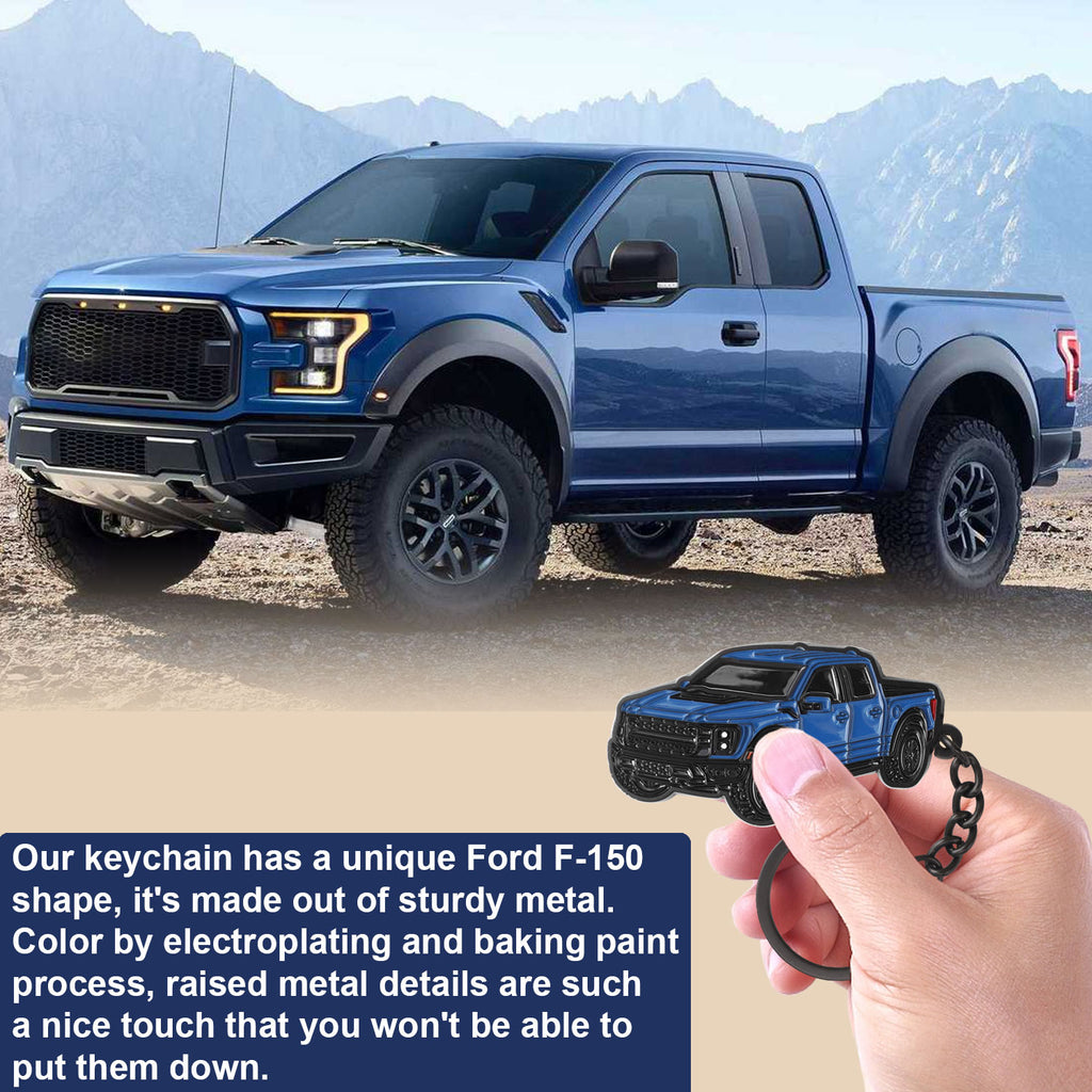 For Ford F-150 Raptor Car Keychain Key Chains Pickup Truck Keyring Accessories Key Fob Emblem