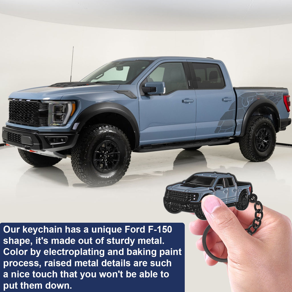 For Ford F-150 Raptor Car Keychain Key Chains Pickup Truck Keyring Accessories Key Fob Emblem