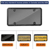 Smoked Gray License Plate Covers & Frame Holder Combo Fits Standard US Plates PC Material Unbreakable Tinted Number License Plate Protector, Pack of 2