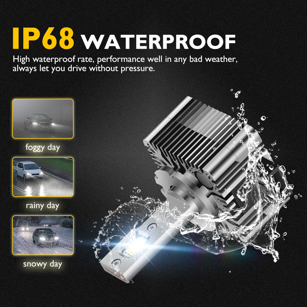 Winpower D1S D1R LED Headlight Bulbs N10 35W 6000K HID Replacement Lights Blubs