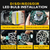 Winpower D3S D3R LED Headlight Bulbs N10 35W 6000K HID Replacement Lights Blubs