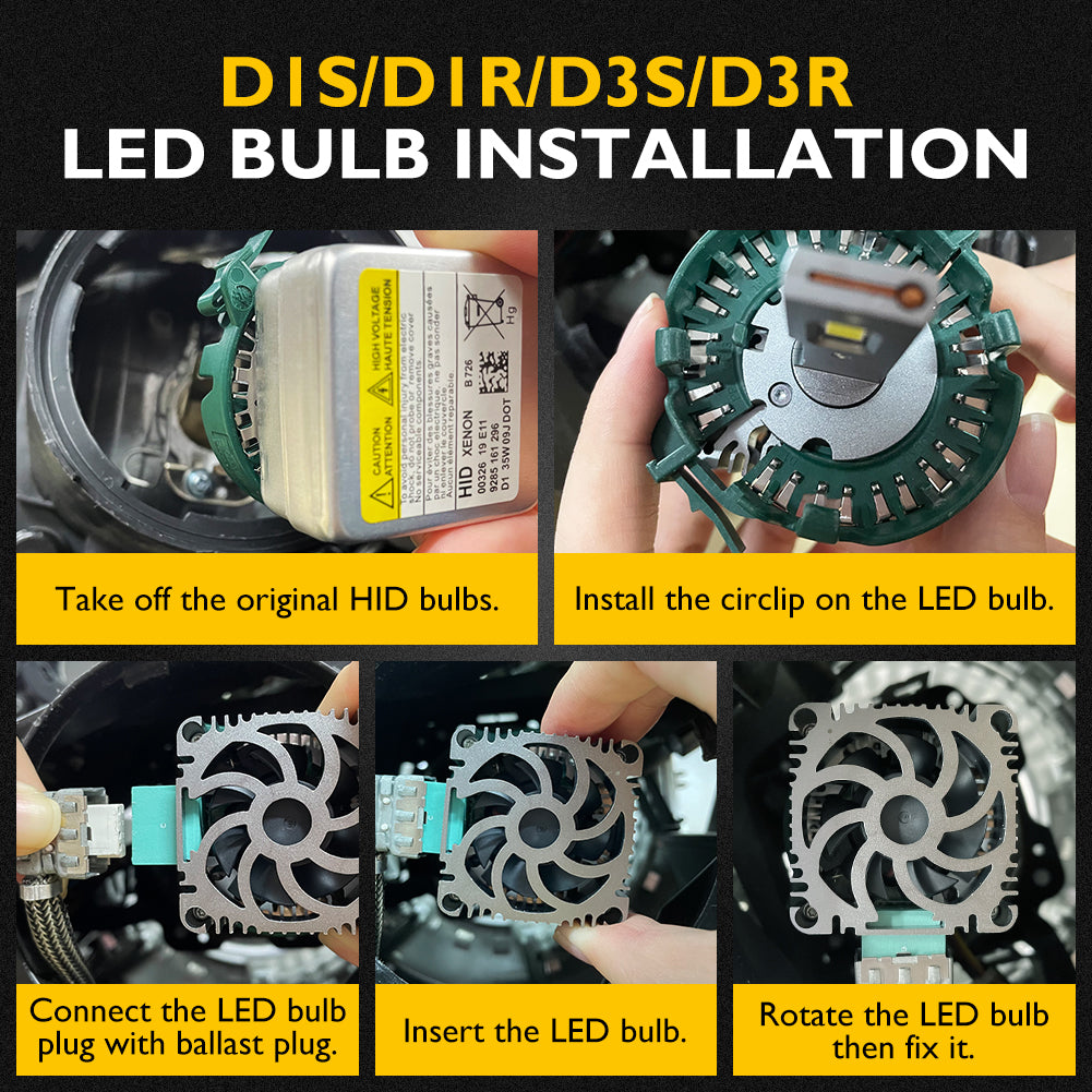 Winpower D3S D3R LED Headlight Bulbs N10 35W 6000K HID Replacement Lights Blubs