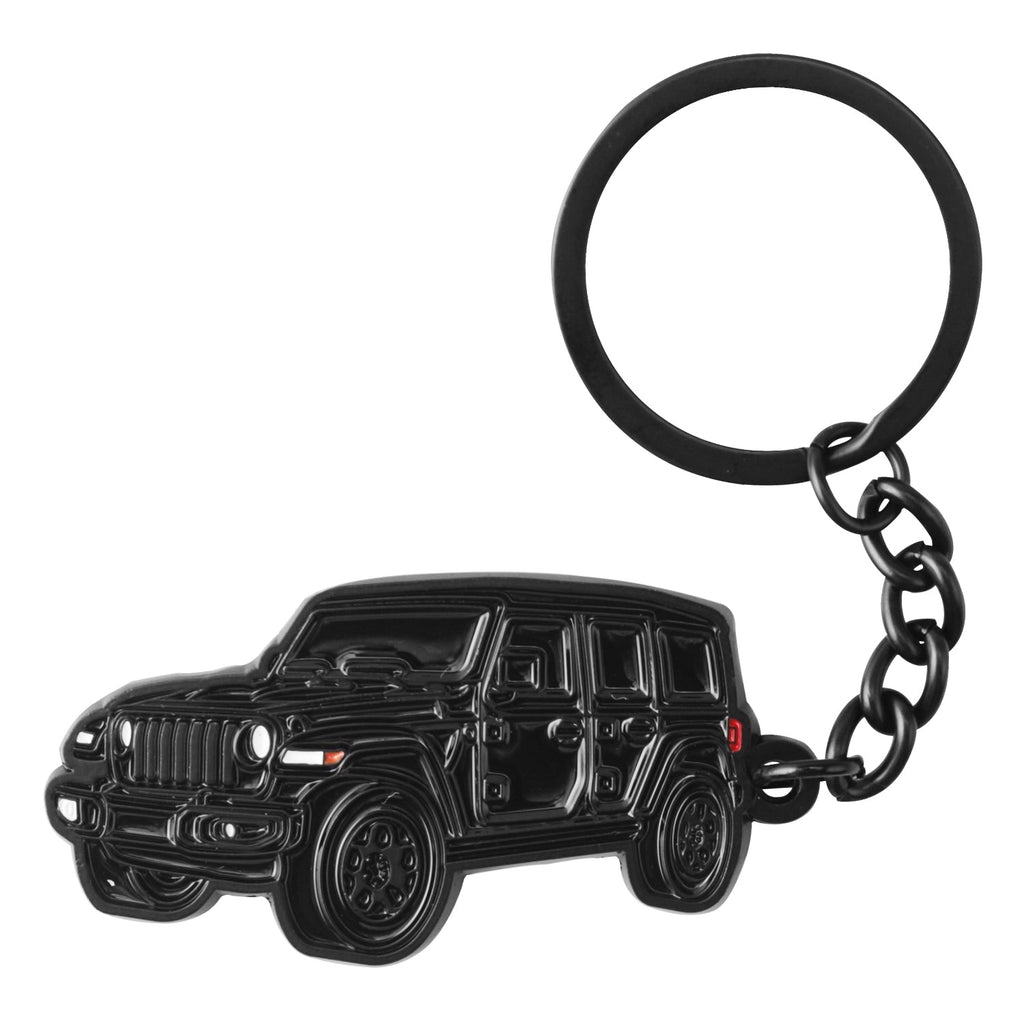 For Jeep Wrangler Rubicon 4 Door Car Keychain Key Chains Keyring Accessories Key Fob Emblem
