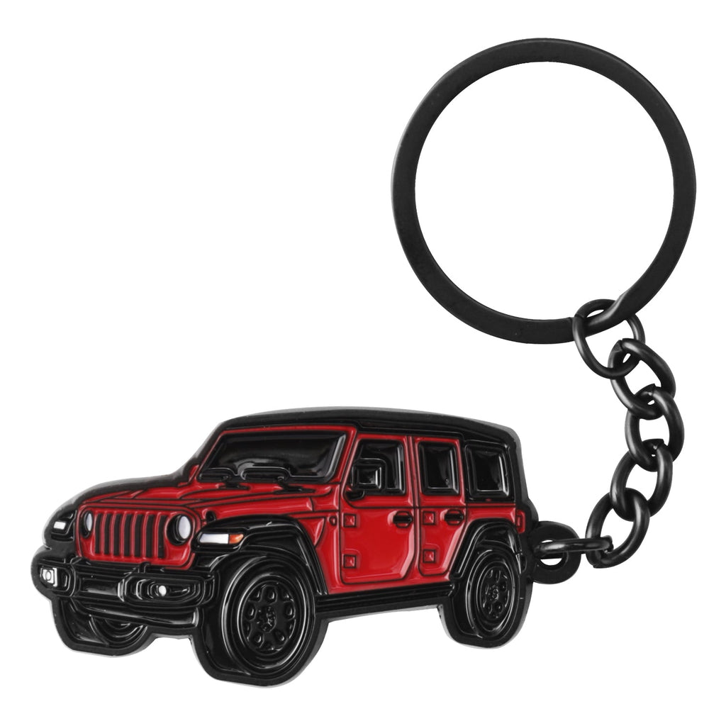 For Jeep Wrangler Rubicon 4 Door Car Keychain Key Chains Keyring Accessories Key Fob Emblem