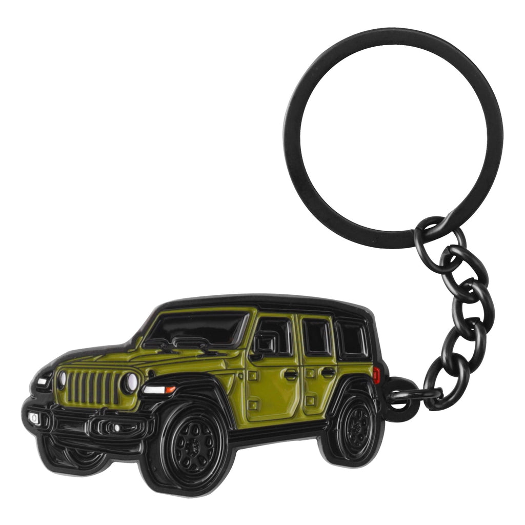 For Jeep Wrangler Rubicon 4 Door Car Keychain Key Chains Keyring Accessories Key Fob Emblem