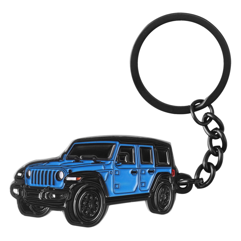 For Jeep Wrangler Rubicon 4 Door Car Keychain Key Chains Keyring Accessories Key Fob Emblem