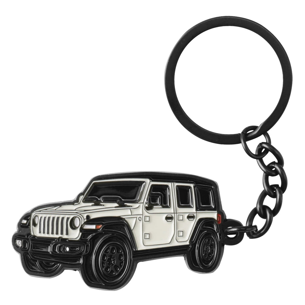 For Jeep Wrangler Rubicon 4 Door Car Keychain Key Chains Keyring Accessories Key Fob Emblem