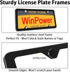 WinPower 2pcs Stainless Steel License Plate Frames Rustproof Holder Fit Standard US/CA License Plate 4 Holes, Black