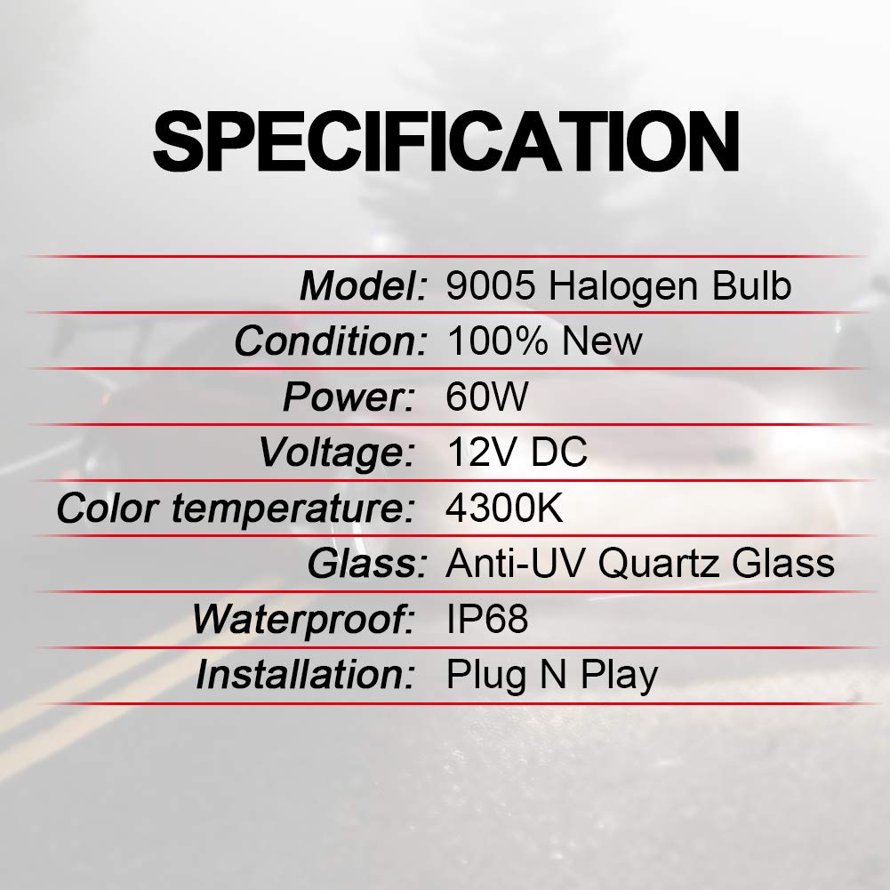 9005 high beam headlight bulb