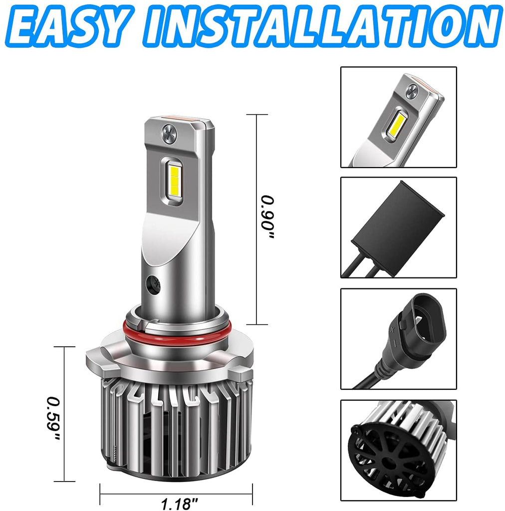 T6 6500K 9005 HB3 / 9006 HB4 Led Headlight Bulbs Super Bright
