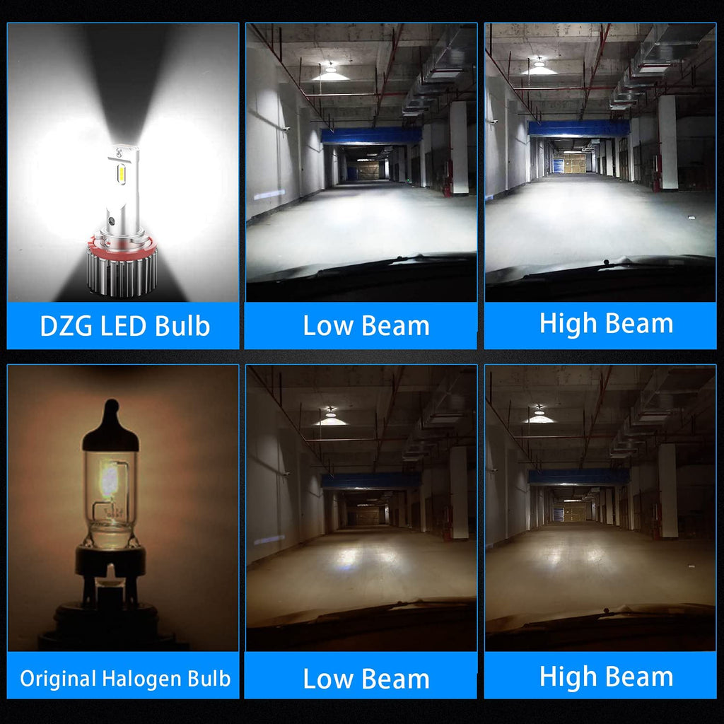 2pcs T6 H11 H8 H9 Led Headlight Bulbs Super Bright Low Beam Fog Light