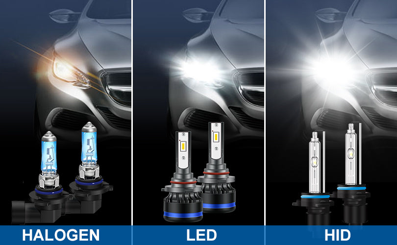 The Difference of Halogen, LED and HID Headlight Bulbs