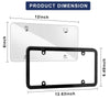 Clear License Plate Covers & Frame Holder Combo Fits Standard US Plates PC Material Unbreakable Number License Plate Protector, Pack of 2