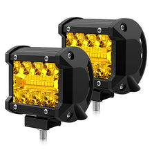 WinPower 4 Inch LED Pods, 120W 1200LM Flood Spot Combo Beam Pods Lights Off Road Light Bar Fog Lights Driving Work Light for Truck Pickup ATV UTV SUV Trailer Boat, Yellow