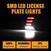 2pcs LED License Plate Lights Assembly w/Red OLED Neon Tube Fit for Chevy Silverado/Tahoe, GMC Sierra 1500 2500 3500 Pickup Truck Rear Tag Light Lamp 6000K White