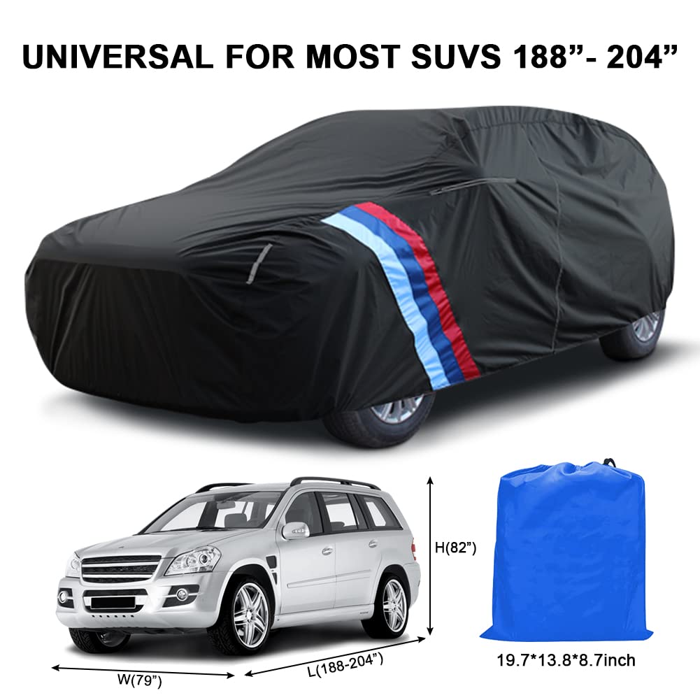 WinPower Outdoor Car Covers Waterproof Dust Scratch Protection 6 Layers Full Exterior Cover