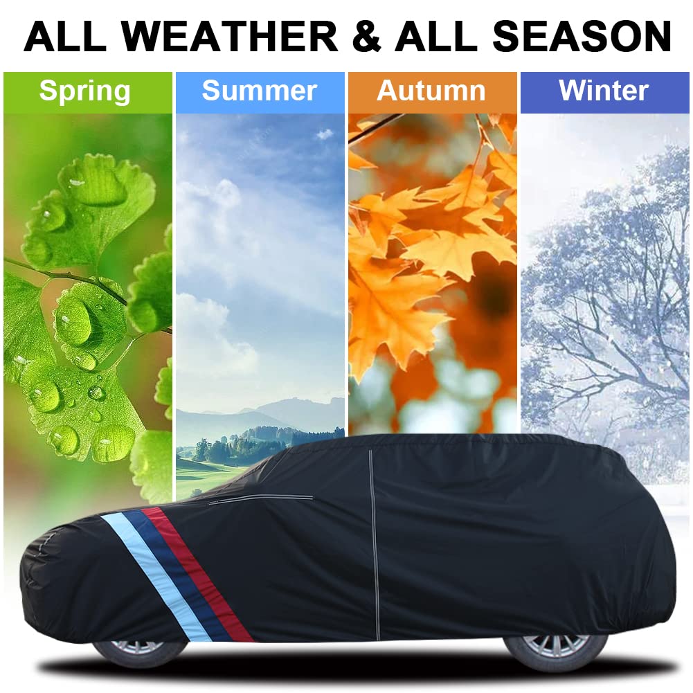 Fit for 188-204 inches SUVs Outdoor Waterproof Car Covers Dust Sun Protection Full Covers