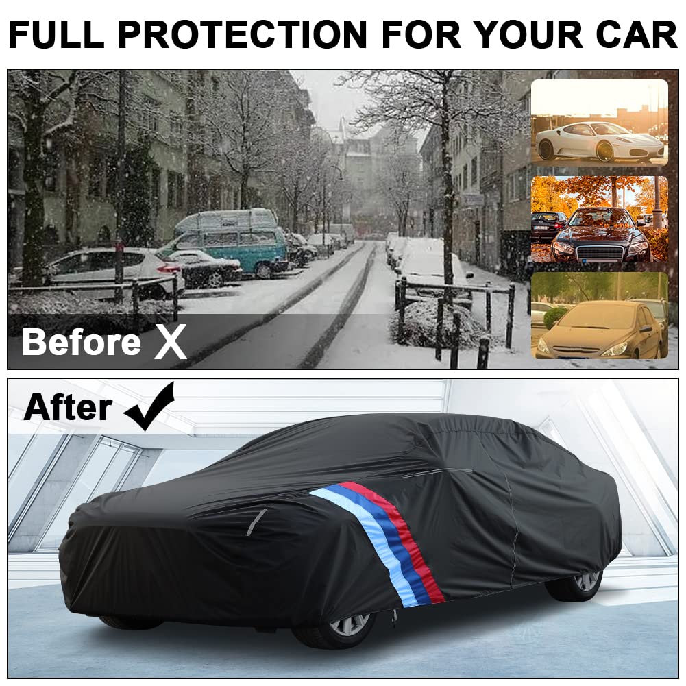 Fit for 192-208 inches Sedans Outdoor Waterproof Car Covers Dust Sun P –  winpower