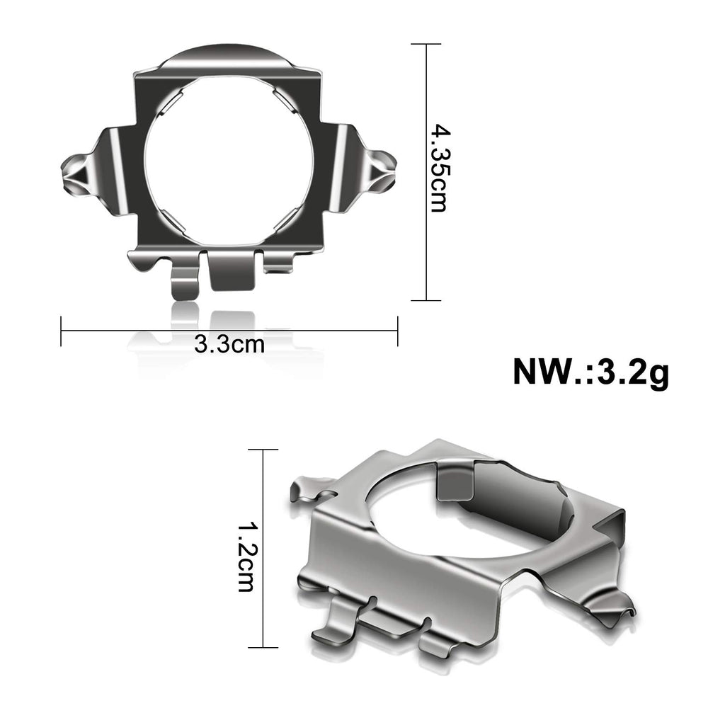 H7 LED Headlight Bulb Holders / Adapters For Ford Focus 2017, FIAT, Land Rover (Pack)