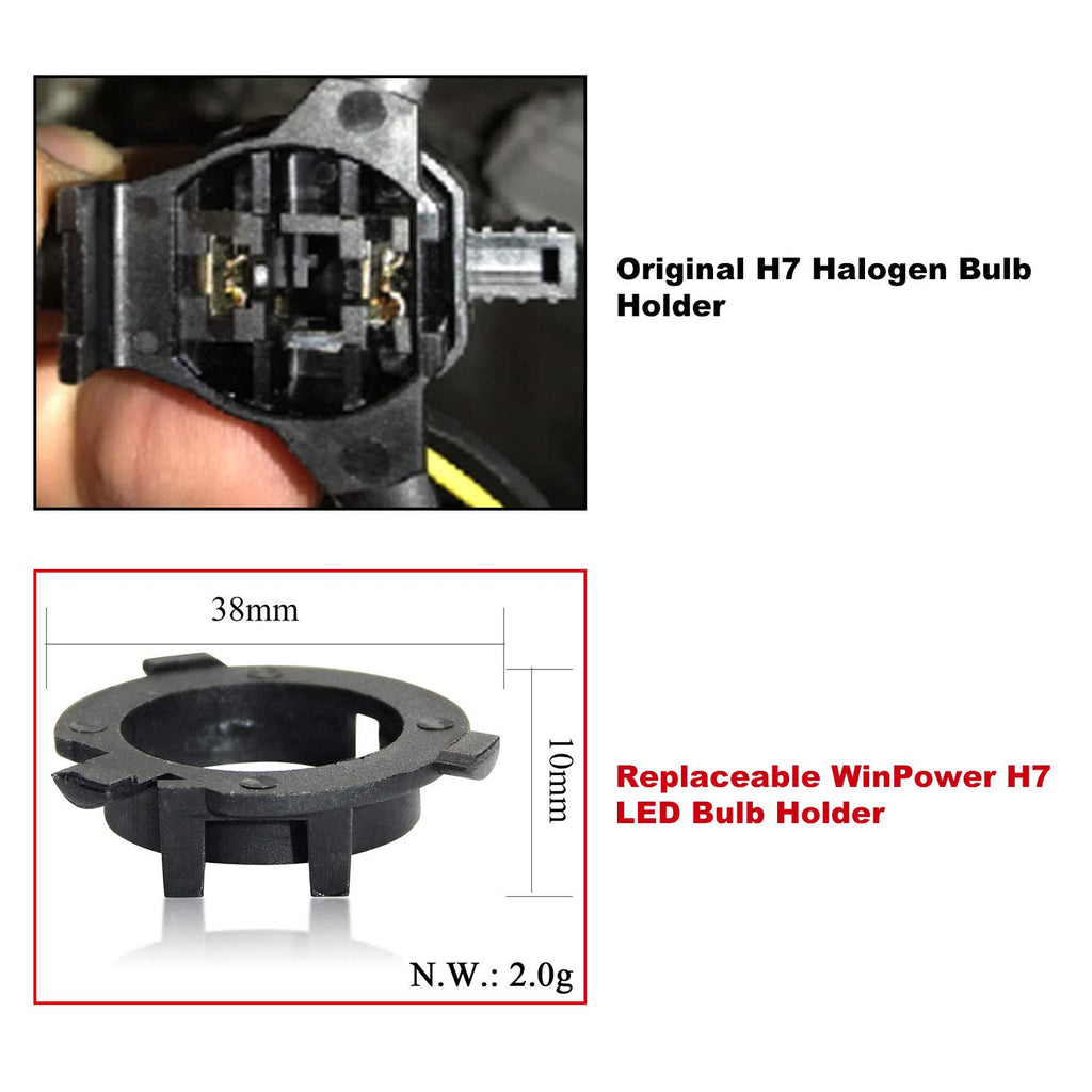 2pcs LED H7 Bulb Holder Adapter for Hyundai Veloster i30 H7 LED