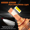 2pcs T12 9012 HIR2 LED Headlight Bulbs 50W Super Bright 6000K Cool White