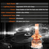 2pcs H7 LED Headlight Bulbs 50W Super Bright 6000K White T12 Series