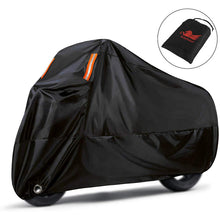 Outdoor Waterproof Motorcycle Cover Snow Bike Cover for All Motors, Black