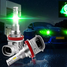 H8 LED Angel Eye Headlight Bulbs 360-Degree for BMW 4500K Green Color