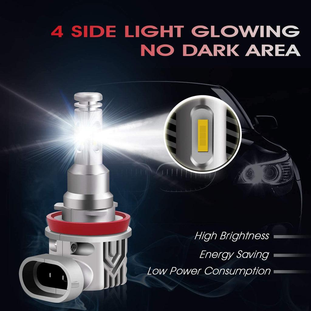 2X LED Car Fog Light Auto Lamp Bulbs For Peugeot 208 2012 2013 2014 2015  2016 2017 2018 2019 Accessory