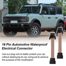 2pcs 16 Pin Car Wiring Harness Cable Plug Male and Female Waterproof Electrical Wire Connector