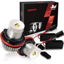 10W LED Angel Eyes Bulbs Halo Ring Marker Headlight Lights 6000K White for BMW E39 01-03, E60 E61 E63 E64 04-07