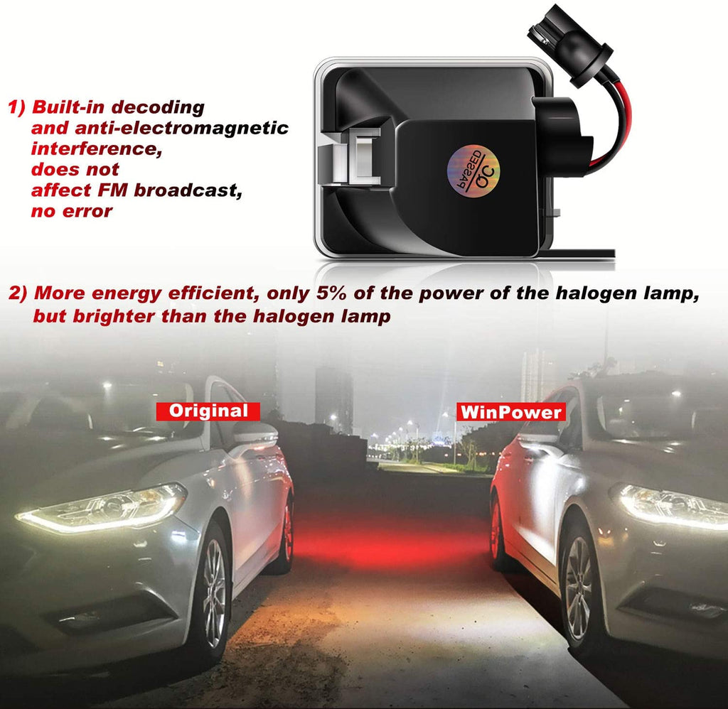 2x LED Wing Mirror Puddle Lights – For Ford Kuga MK2 MK3, C-Max, Escape, Galaxy, Mondeo – Clear