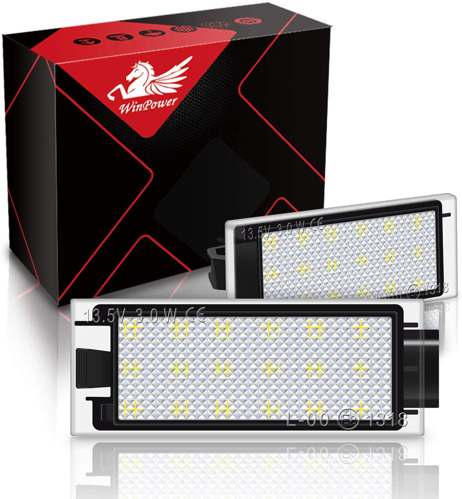 6000K Xenon White LED License Plate Lights for Renualt