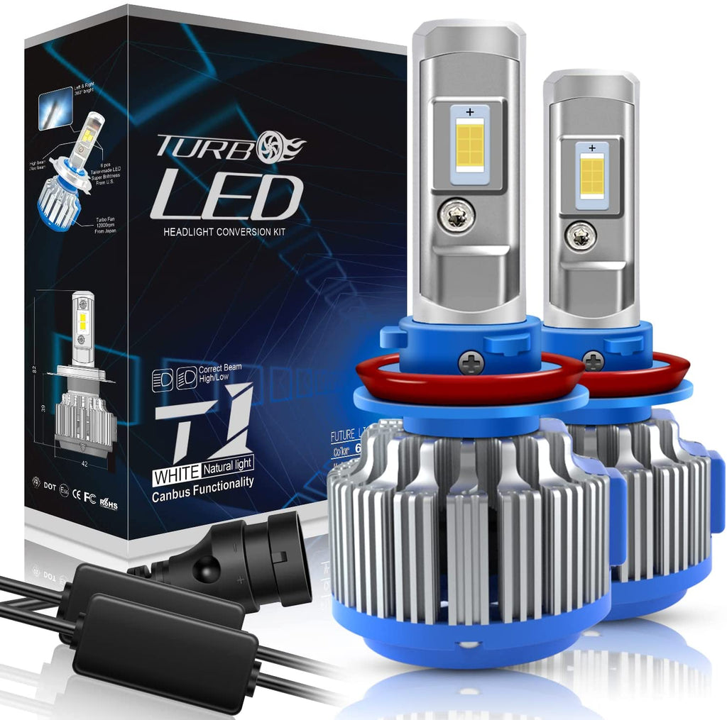 T1 9005+H11 High Low Beam Combo LED Headlight Bulbs 6000k