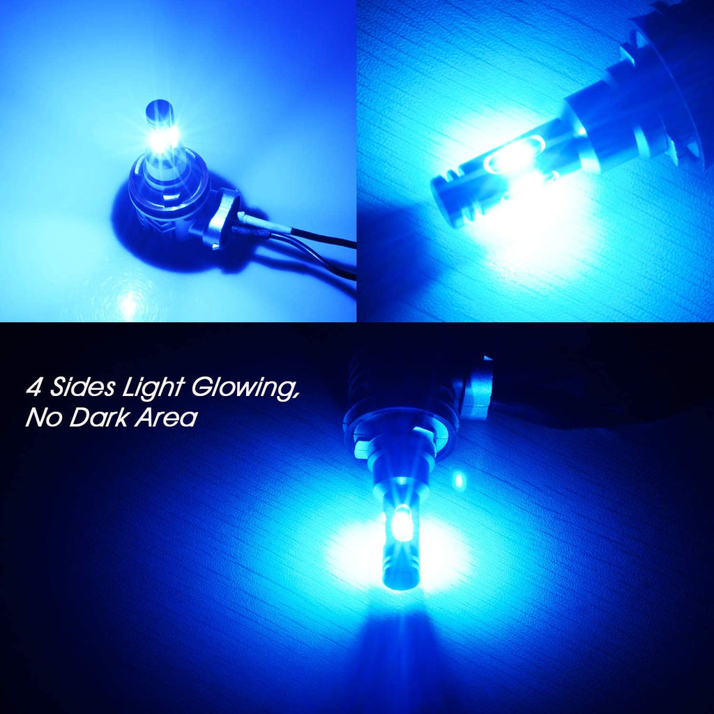 Super Bright H1 LED Headlight Bulb 8000K Ice Blue Increased Light Density