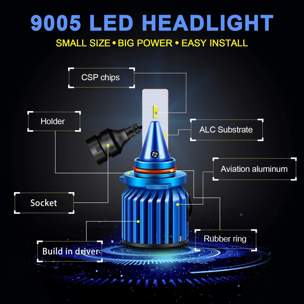 6000K 9005 led headlight bulbs
