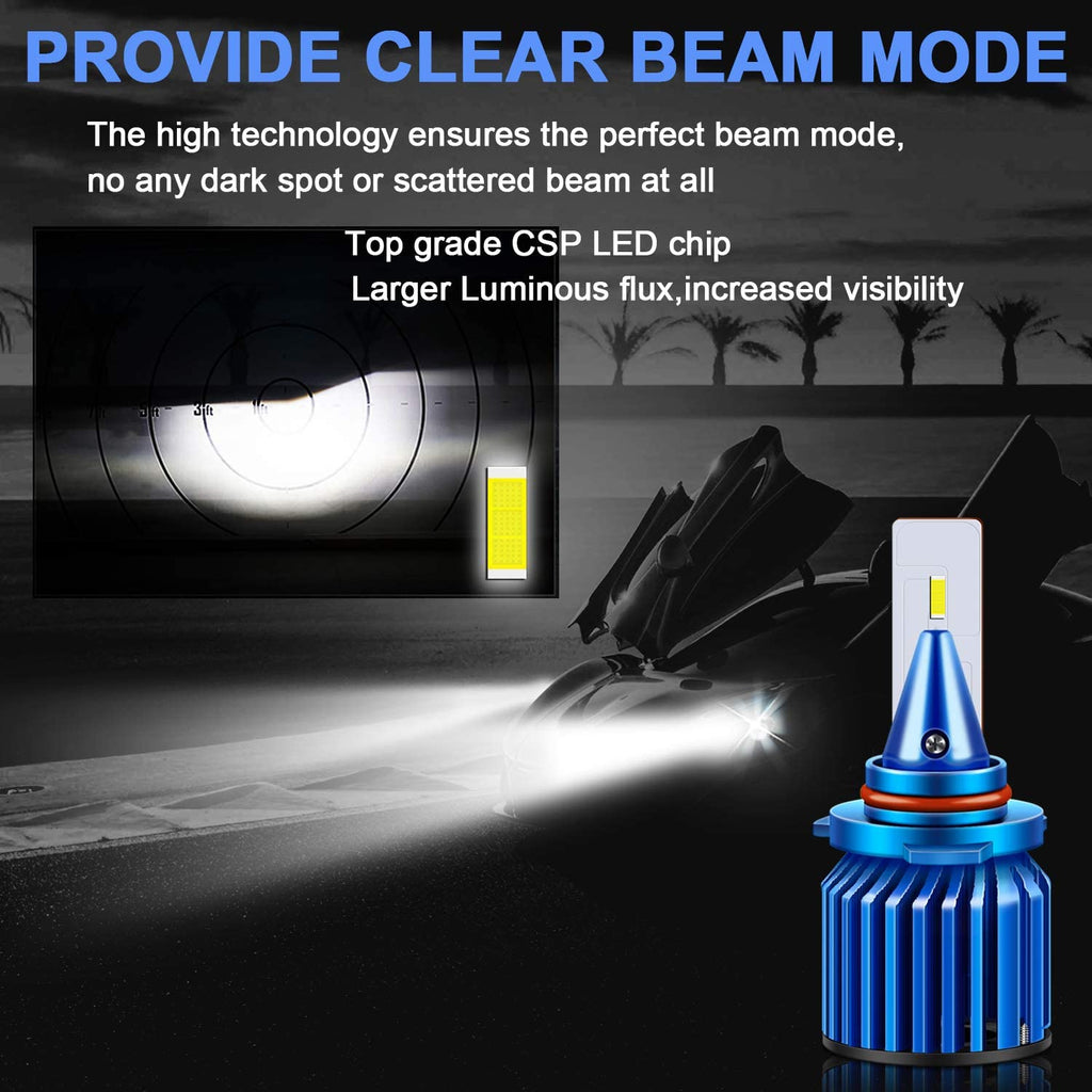 7200 LM 6000K 9005/HB3 LED Headlight Bulb Upgrad CSP Chips High Beam 9005  Led Bulb – winpower