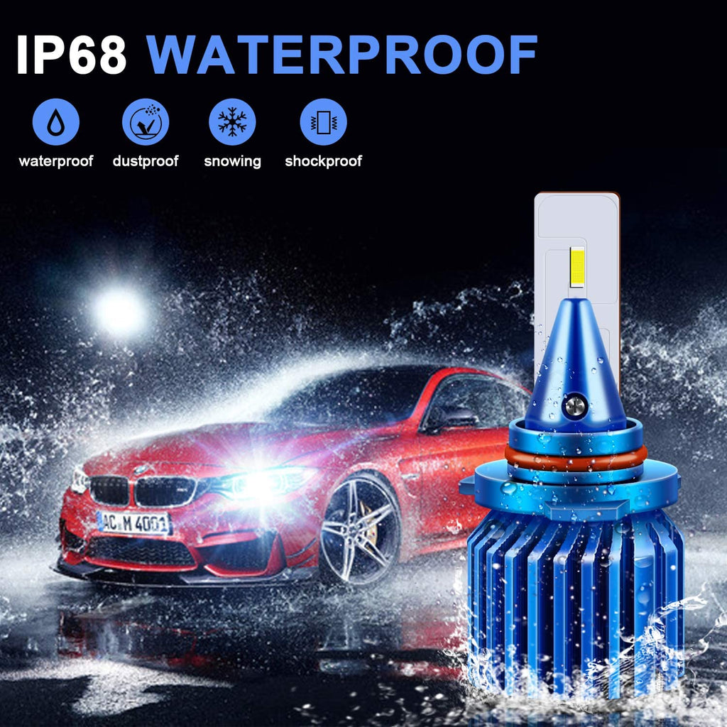 6000K IP68 Waterproof 9005 led headlight bulbs
