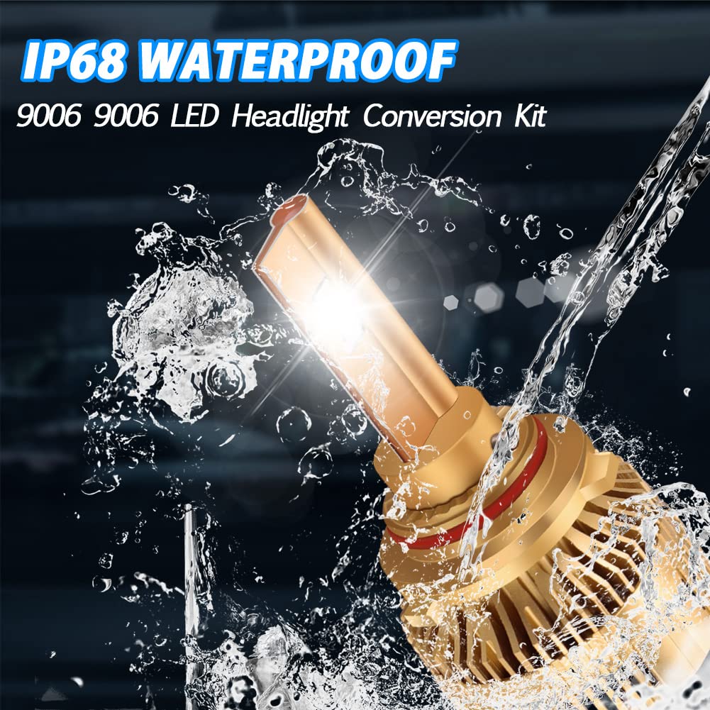 2pcs 50W 9005 9006 / HB3 HB4 LED Headlight Bulbs Super Bright 6000K White T12