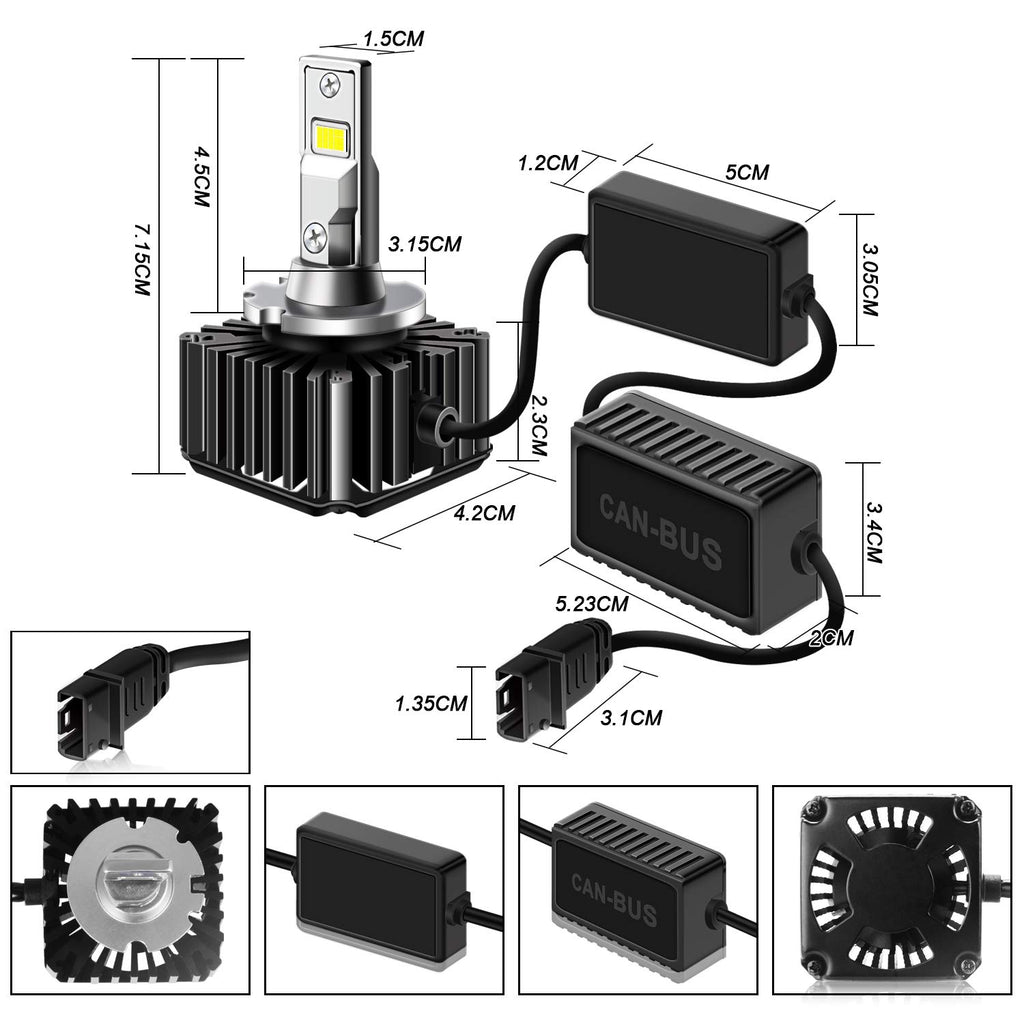 D1S LED Pirnid 35W / 50W 5500K (Xenon) –