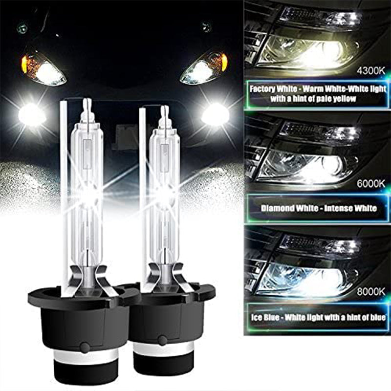 2 Pack D1S 6000K HID Xenon Replacement Bulbs – OEM Factory Match, 35W, 2-Year Warranty