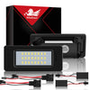 2pcs Rear LED License Plate Lights Assemblies for Audi Sedan with Error Free 18pcs SMD Chips