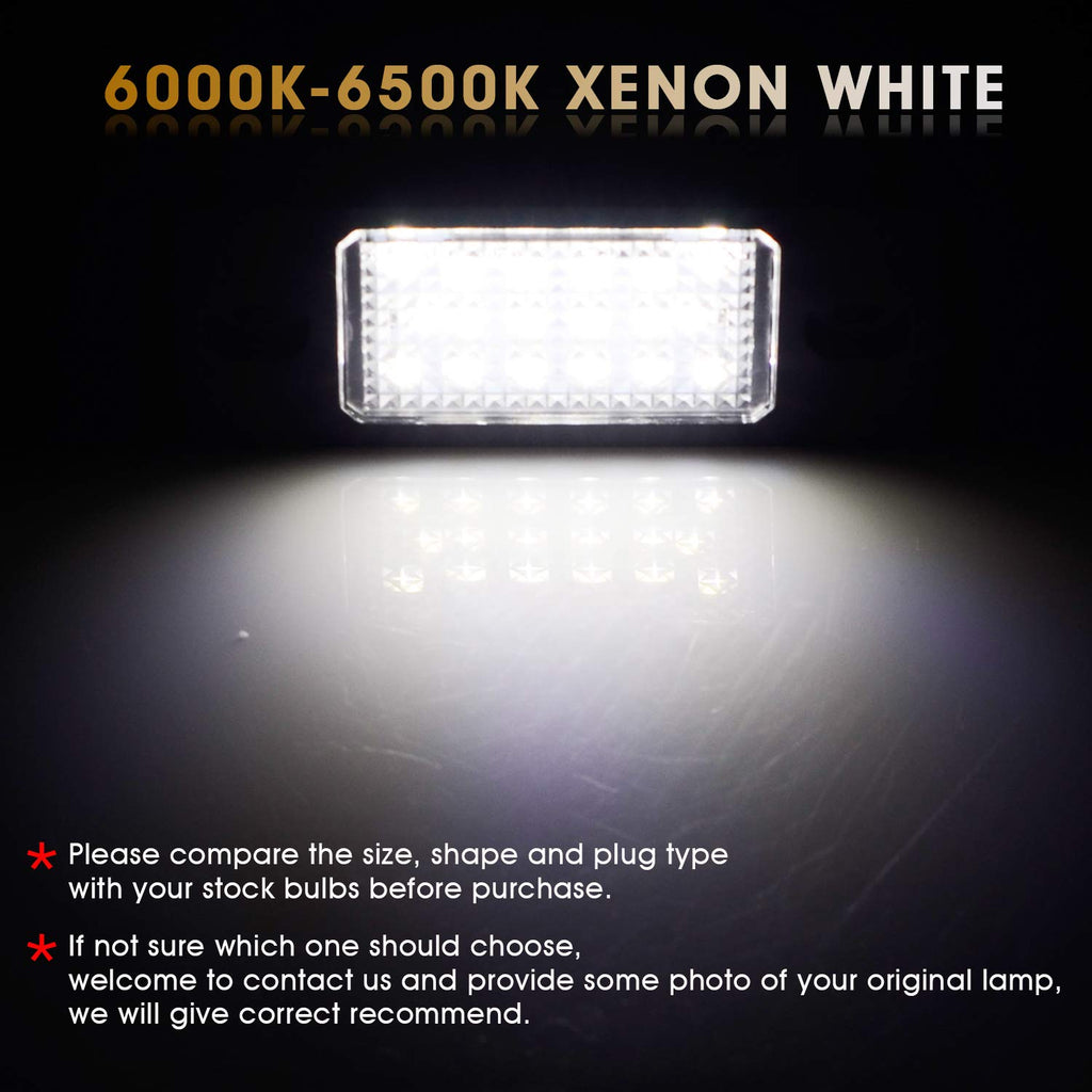 Error Free Rear LED Number Plate License Lights for Volkswagen Pa-ssat/Golf/Jetta/Polo/New Beetle/Tou-ran/Touareg