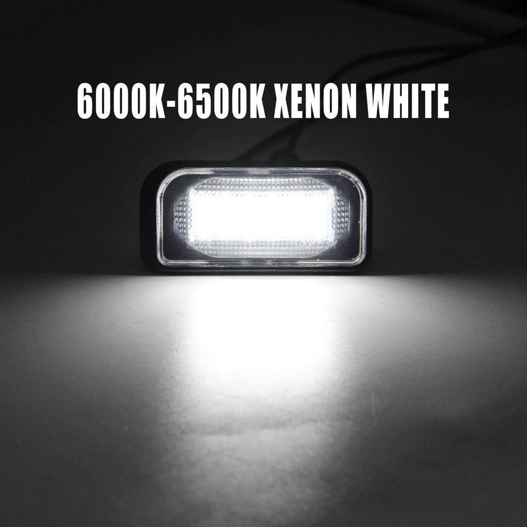2pcs LED Number License Plate Lights For Merdeces-Ben C-Class W203 4dr 2000-2007 6000K Cool White