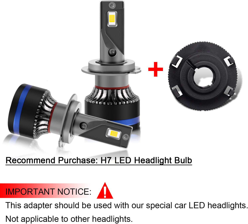 A ABSOPRO H7 LED Headlight Bulb Holder Adapter Socket Base Holders Clip for  Hyundai Elantra Avante Tucson Mistra Azera for Kia Sonata (Pack of 2) :  : Car & Motorbike