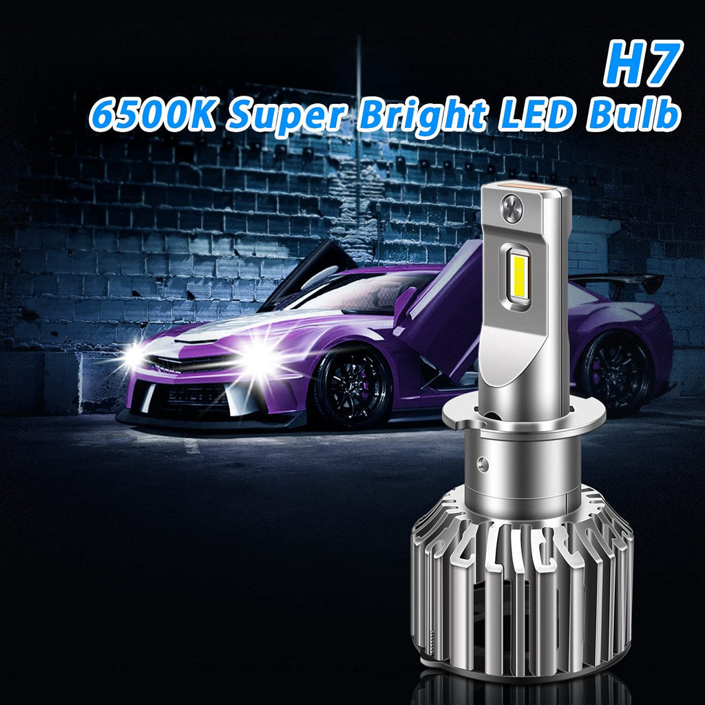 H7 HID 6000K - 7000K Xenon White LED Bulbs For Headlight Halogen