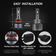 6500K H11 LED Headlight Bulbs Super Bright  Diamond White ™